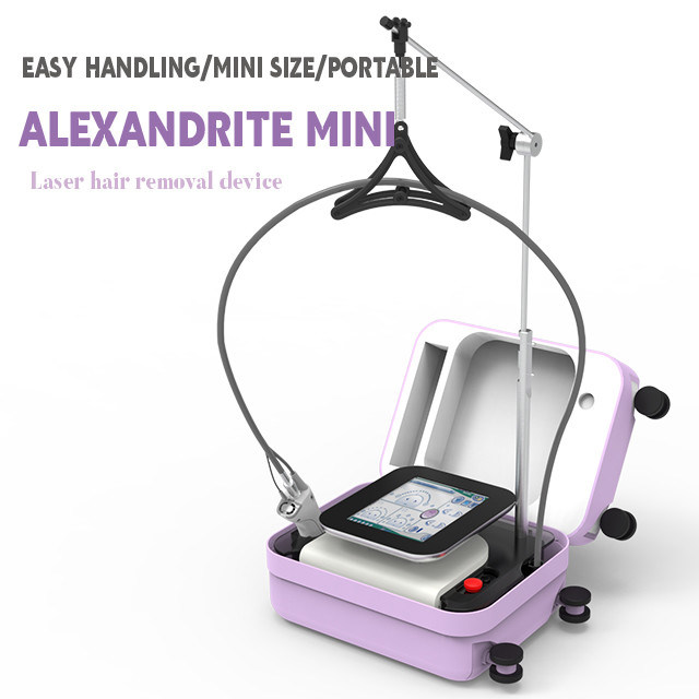 2024 alimentation pour laser à diode 755 nm la plus performante, partie Alexandrite, mini produit pour cliniques esthétiques, pour l'épilation, écran tactile intelligent LCD, équipement de beauté