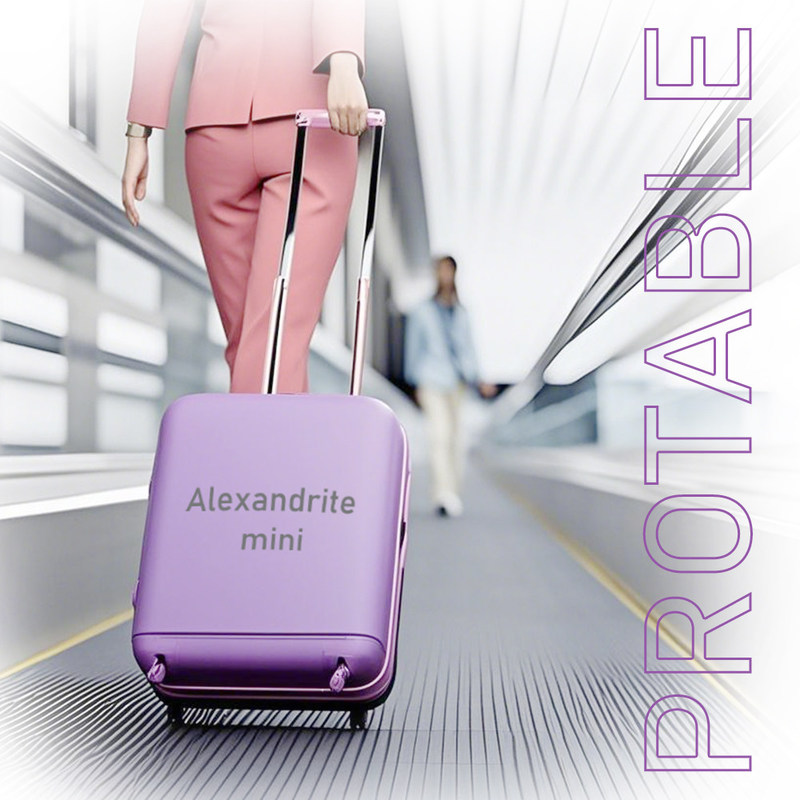 Équipement de beauté portable Alexandrite Mini Smart Touch Alimentation Partie Bison Light And Easy 755nm Mini Machine Alexandrite Épilation laser 755nm